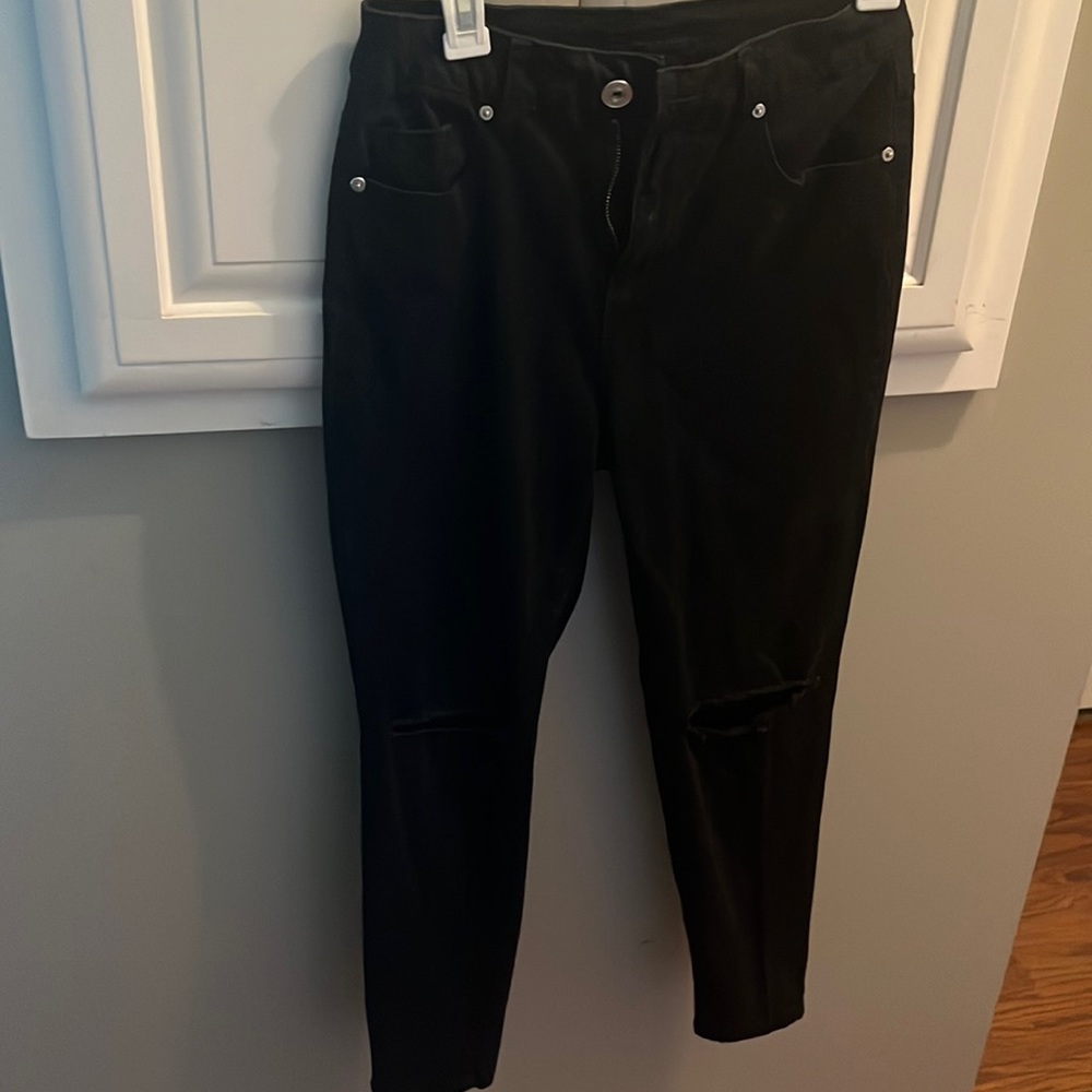 Ripped Black Skinny jeans from Rue21 worn more than once